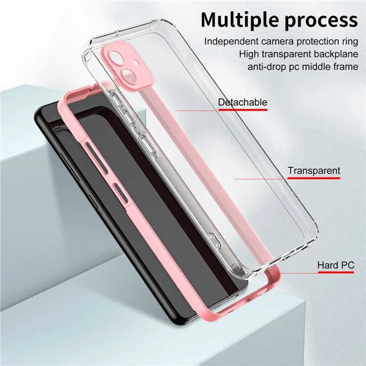 For Samsung Galaxy A05 4G Case TPU + PC Transparent Phone Back Cover