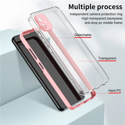 For Samsung Galaxy A05 4G Case TPU + PC Transparent Phone Back Cover