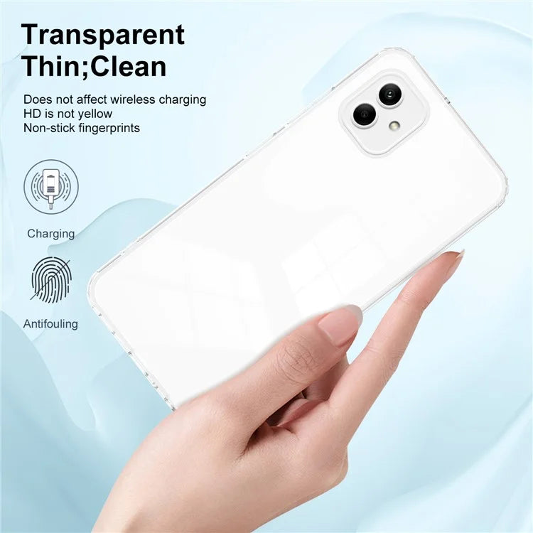 For Samsung Galaxy A05 4G Case TPU + PC Transparent Phone Back Cover