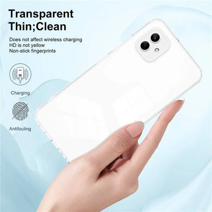 For Samsung Galaxy A05 4G Case TPU + PC Transparent Phone Back Cover