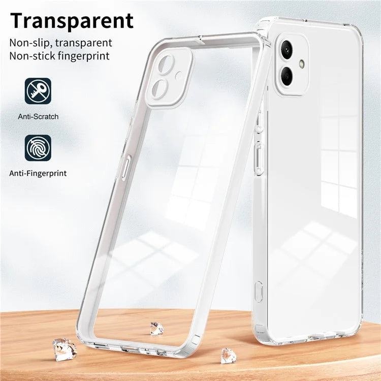 For Samsung Galaxy A05 4G Case TPU + PC Transparent Phone Back Cover