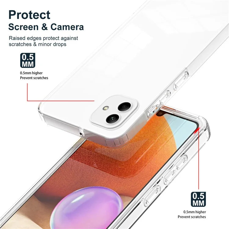 For Samsung Galaxy A05 4G Case TPU + PC Transparent Phone Back Cover