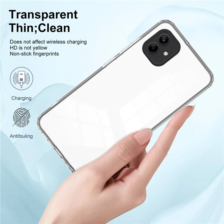 For Samsung Galaxy A05 4G Case TPU + PC Transparent Phone Back Cover