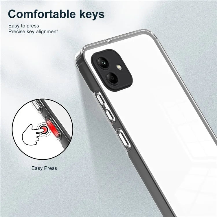 For Samsung Galaxy A05 4G Case TPU + PC Transparent Phone Back Cover