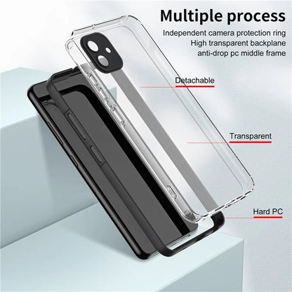 For Samsung Galaxy A05 4G Case TPU + PC Transparent Phone Back Cover