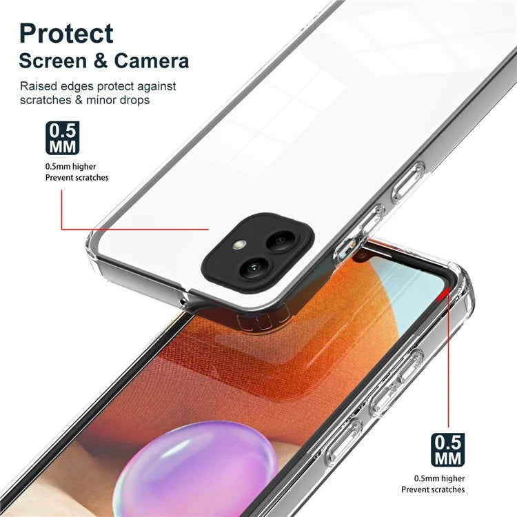 For Samsung Galaxy A05 4G Case TPU + PC Transparent Phone Back Cover