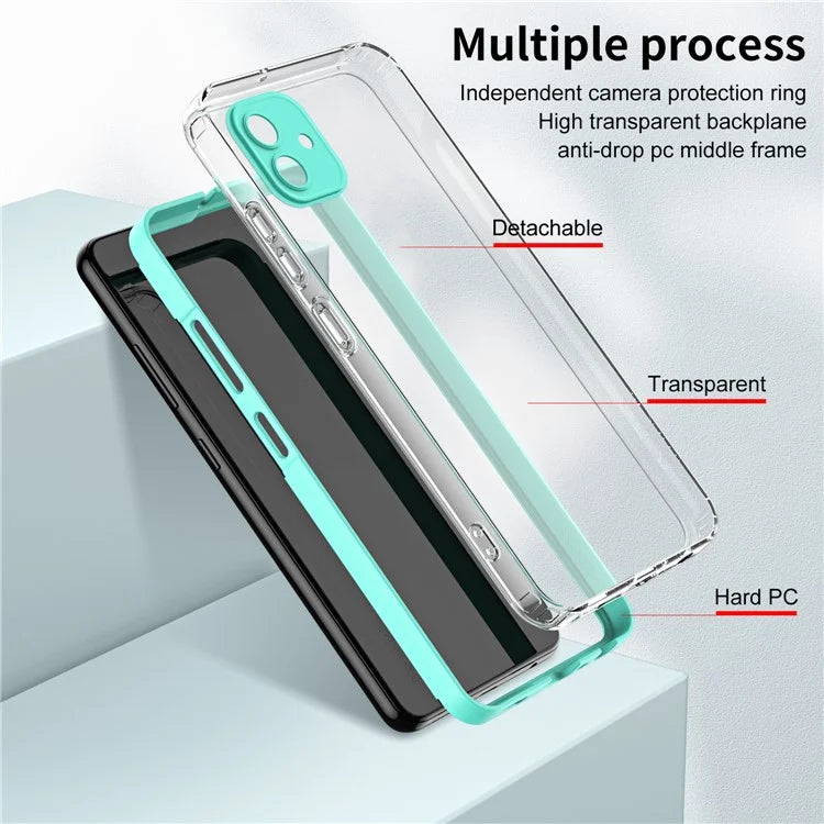 For Samsung Galaxy A05 4G Case TPU + PC Transparent Phone Back Cover