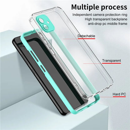 For Samsung Galaxy A05 4G Case TPU + PC Transparent Phone Back Cover