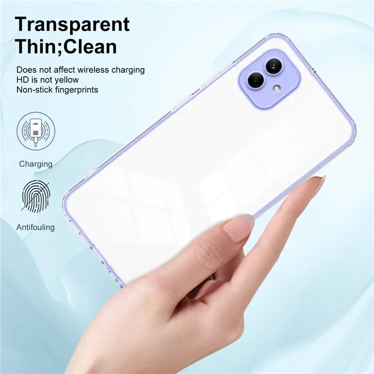 For Samsung Galaxy A05 4G Case TPU + PC Transparent Phone Back Cover