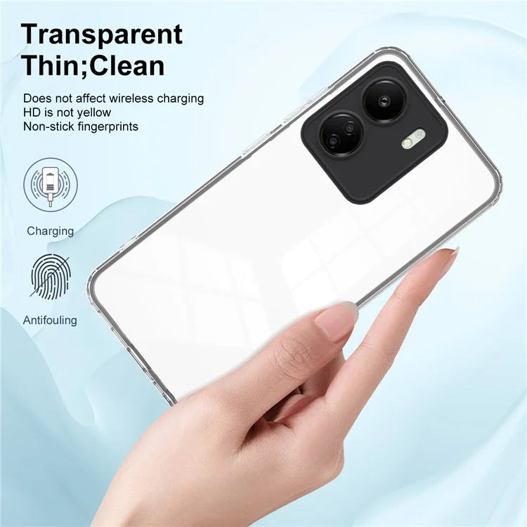 For Xiaomi Redmi 13C 4G / Poco C65 4G Clear Case TPU + PC Phone Cover