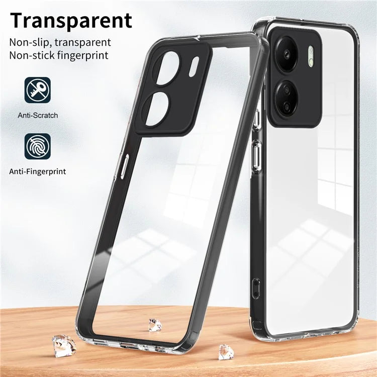 For Xiaomi Redmi 13C 4G / Poco C65 4G Clear Case TPU + PC Phone Cover