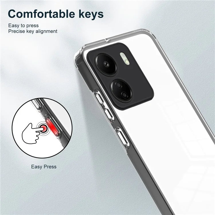 For Xiaomi Redmi 13C 4G / Poco C65 4G Clear Case TPU + PC Phone Cover