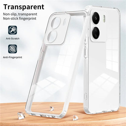 For Xiaomi Redmi 13C 4G / Poco C65 4G Clear Case TPU + PC Phone Cover