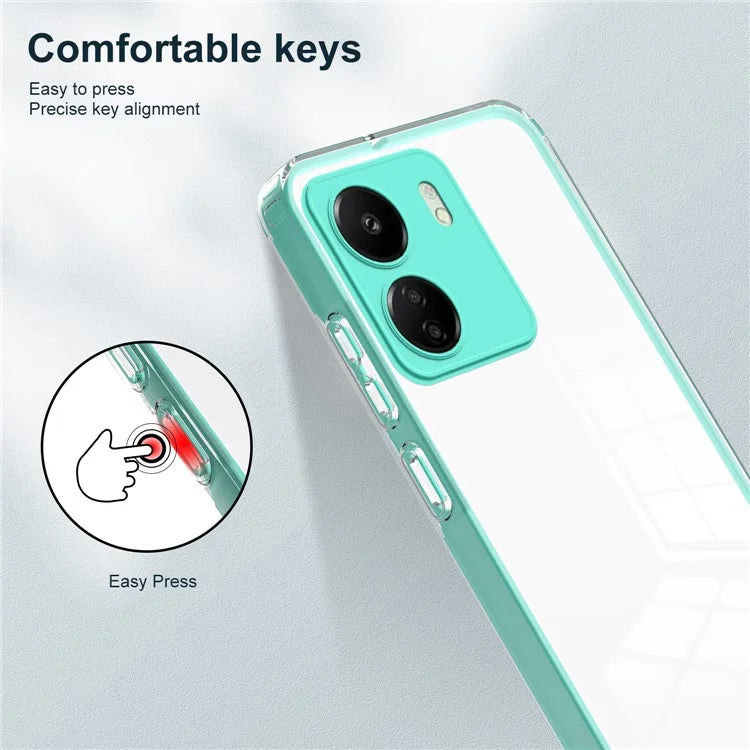For Xiaomi Redmi 13C 4G / Poco C65 4G Clear Case TPU + PC Phone Cover