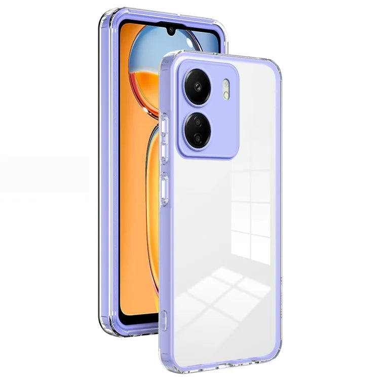 For Xiaomi Redmi 13C 4G / Poco C65 4G Clear Case TPU + PC Phone Cover