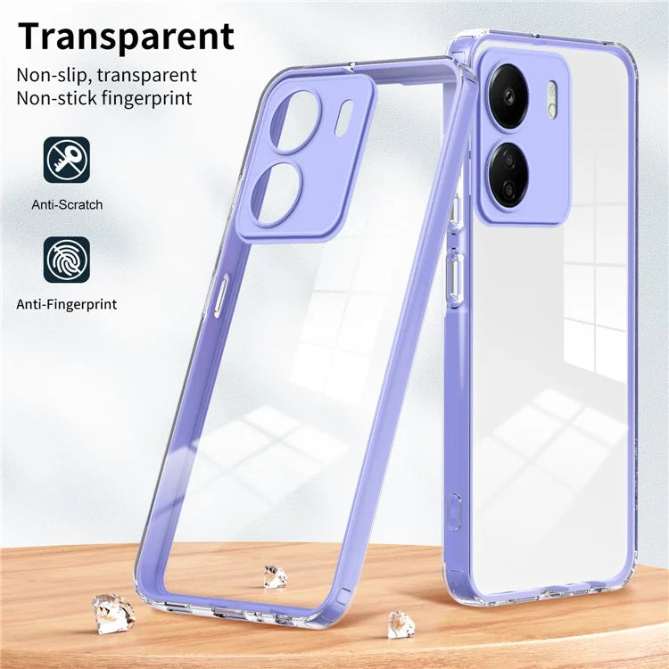 For Xiaomi Redmi 13C 4G / Poco C65 4G Clear Case TPU + PC Phone Cover