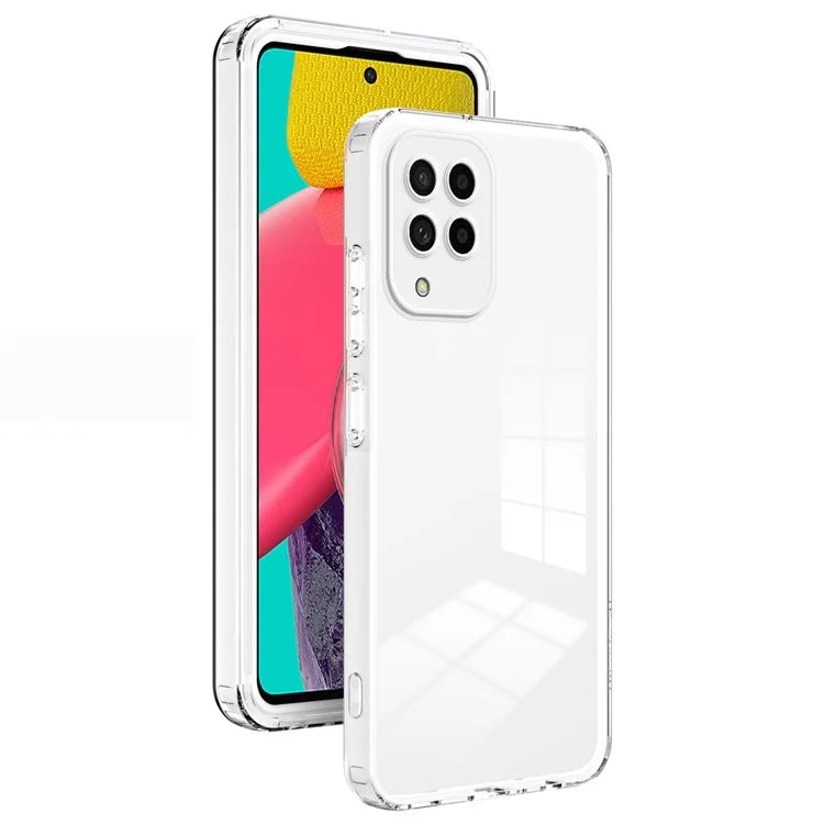 For Samsung Galaxy M53 5G Case Colorful Frame Clear Back Phone Cover