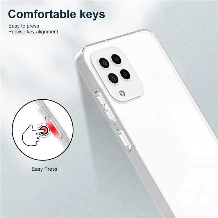 For Samsung Galaxy M53 5G Case Colorful Frame Clear Back Phone Cover