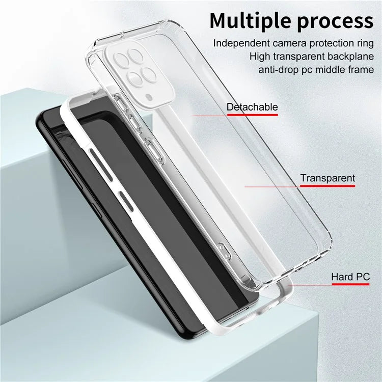 For Samsung Galaxy M53 5G Case Colorful Frame Clear Back Phone Cover