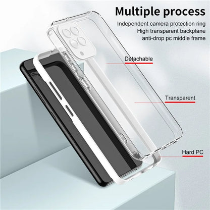 For Samsung Galaxy M53 5G Case Colorful Frame Clear Back Phone Cover