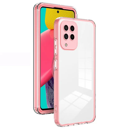 For Samsung Galaxy M53 5G Case Colorful Frame Clear Back Phone Cover