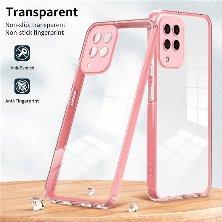 For Samsung Galaxy M53 5G Case Colorful Frame Clear Back Phone Cover