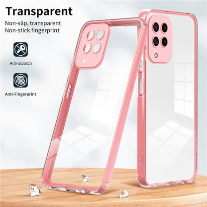 For Samsung Galaxy M53 5G Case Colorful Frame Clear Back Phone Cover