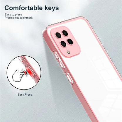 For Samsung Galaxy M53 5G Case Colorful Frame Clear Back Phone Cover