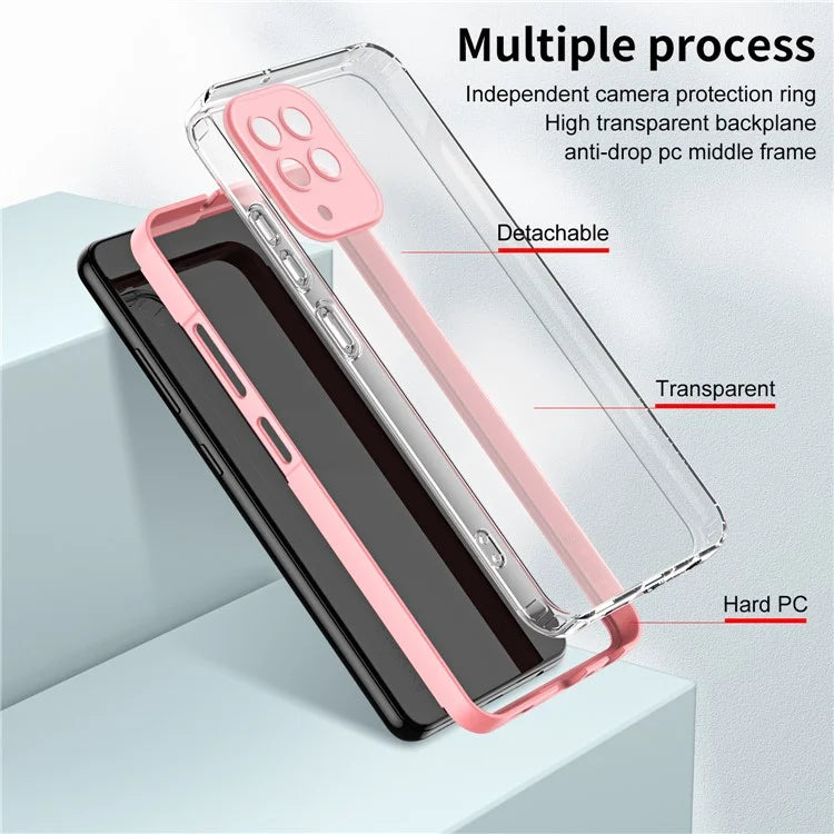 For Samsung Galaxy M53 5G Case Colorful Frame Clear Back Phone Cover