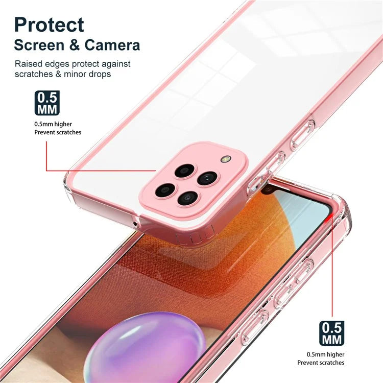 For Samsung Galaxy M53 5G Case Colorful Frame Clear Back Phone Cover