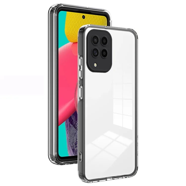 For Samsung Galaxy M53 5G Case Colorful Frame Clear Back Phone Cover