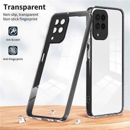 For Samsung Galaxy M53 5G Case Colorful Frame Clear Back Phone Cover