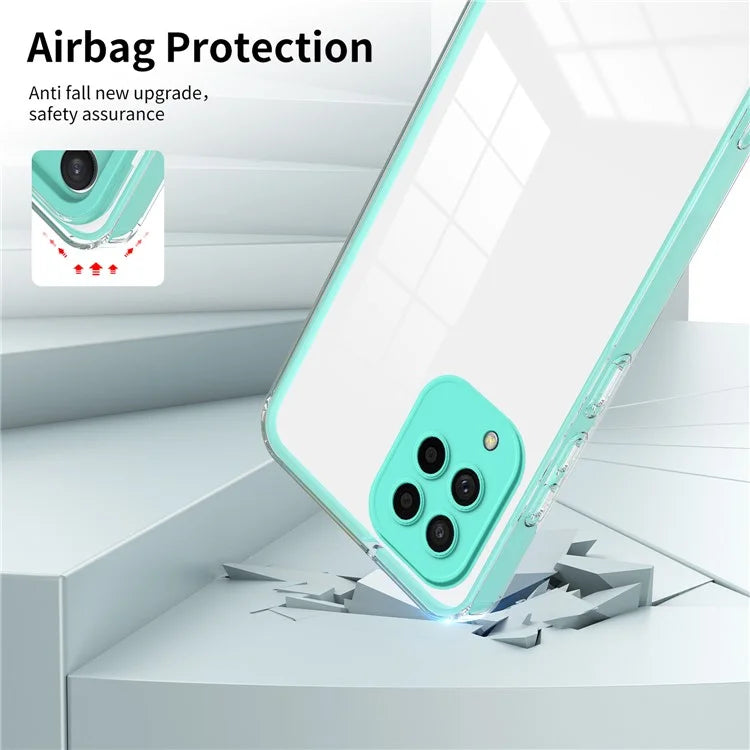 For Samsung Galaxy M53 5G Case Colorful Frame Clear Back Phone Cover