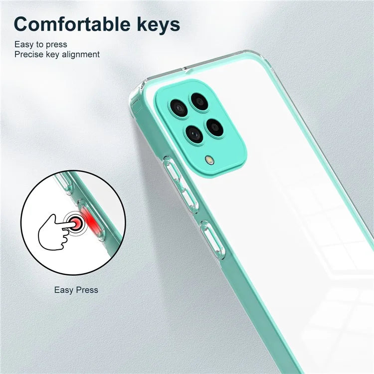 For Samsung Galaxy M53 5G Case Colorful Frame Clear Back Phone Cover