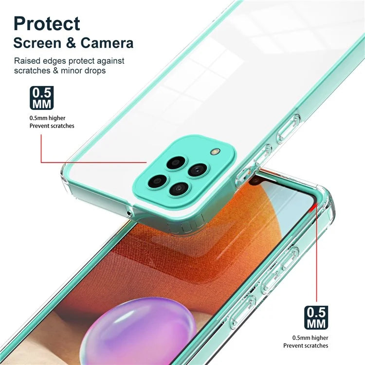 For Samsung Galaxy M53 5G Case Colorful Frame Clear Back Phone Cover