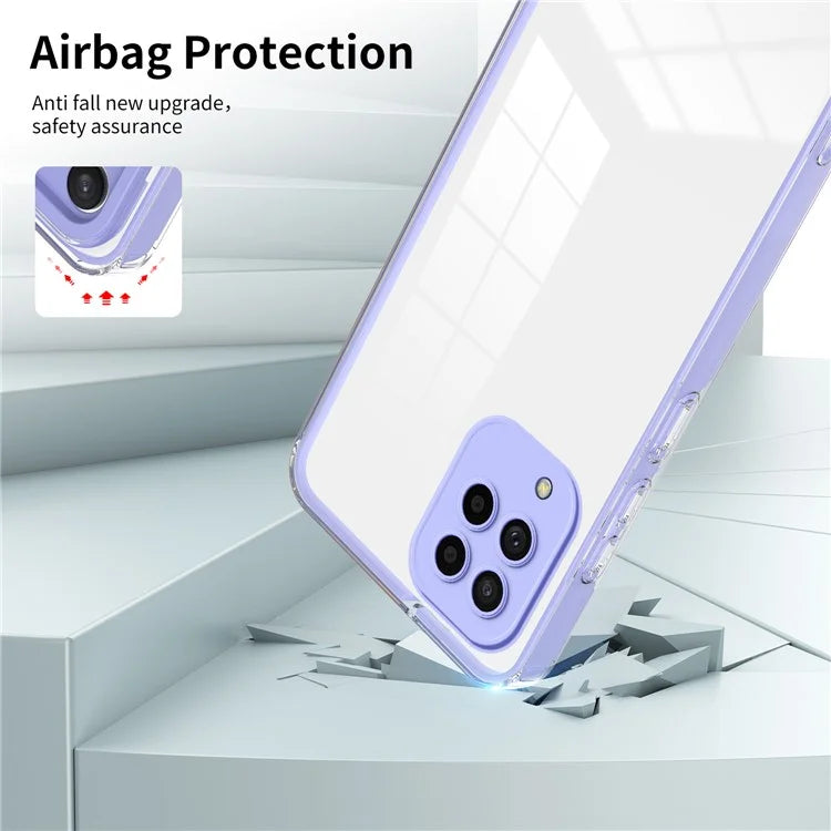 For Samsung Galaxy M53 5G Case Colorful Frame Clear Back Phone Cover