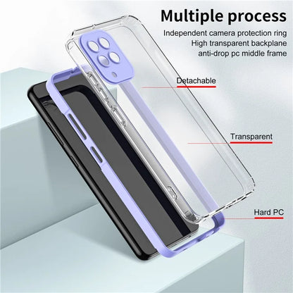 For Samsung Galaxy M53 5G Case Colorful Frame Clear Back Phone Cover