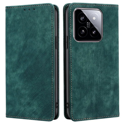 For Xiaomi 14 Case RFID Blocking Wallet Leather Phone Cover Anti-Scratch Phone Shell