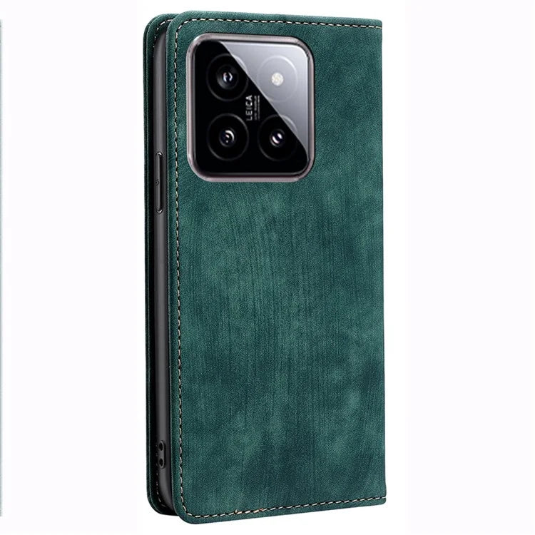 For Xiaomi 14 Case RFID Blocking Wallet Leather Phone Cover Anti-Scratch Phone Shell