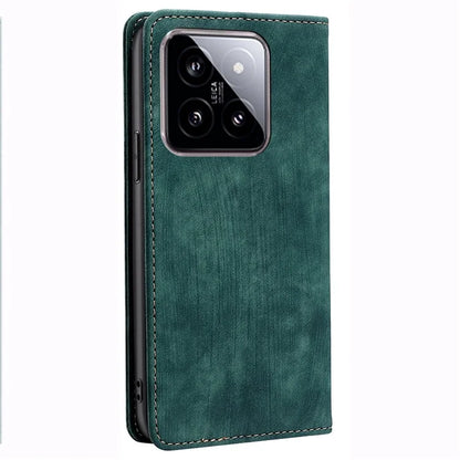 For Xiaomi 14 Case RFID Blocking Wallet Leather Phone Cover Anti-Scratch Phone Shell