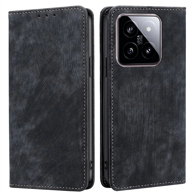 For Xiaomi 14 Case RFID Blocking Wallet Leather Phone Cover Anti-Scratch Phone Shell