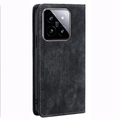 For Xiaomi 14 Case RFID Blocking Wallet Leather Phone Cover Anti-Scratch Phone Shell