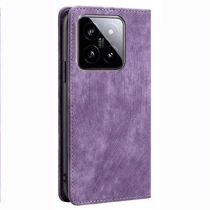 For Xiaomi 14 Case RFID Blocking Wallet Leather Phone Cover Anti-Scratch Phone Shell