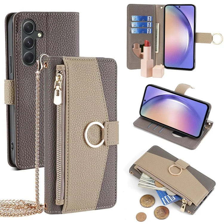 For Samsung Galaxy A54 5G Leather Case Wallet Crossbody PU Leather Stand Cover