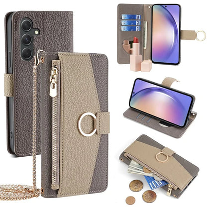 For Samsung Galaxy A54 5G Leather Case Wallet Crossbody PU Leather Stand Cover