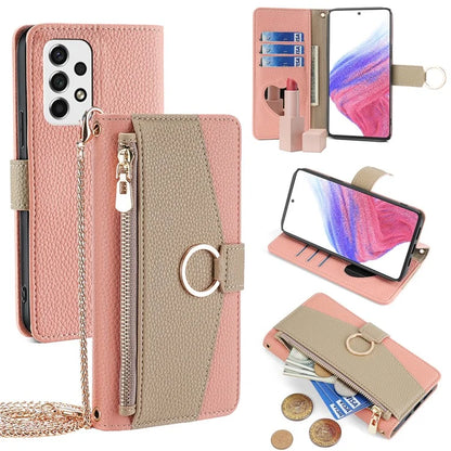 For Samsung Galaxy A53 5G Case Wallet Crossbody Phone Bag with Zipper Pocket