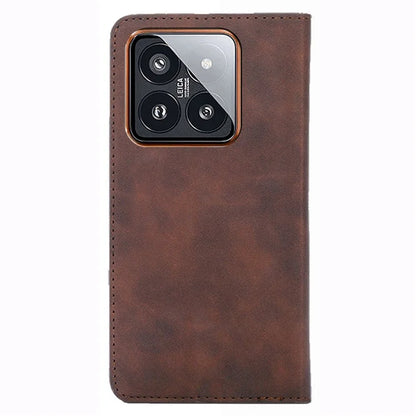 For Xiaomi 14 Pro Case Skin-Touch Feeling PU Leather Stand Card Slots Phone Cover