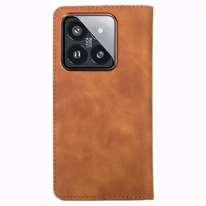 For Xiaomi 14 Pro Case Skin-Touch Feeling PU Leather Stand Card Slots Phone Cover