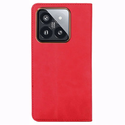 For Xiaomi 14 Pro Case Skin-Touch Feeling PU Leather Stand Card Slots Phone Cover