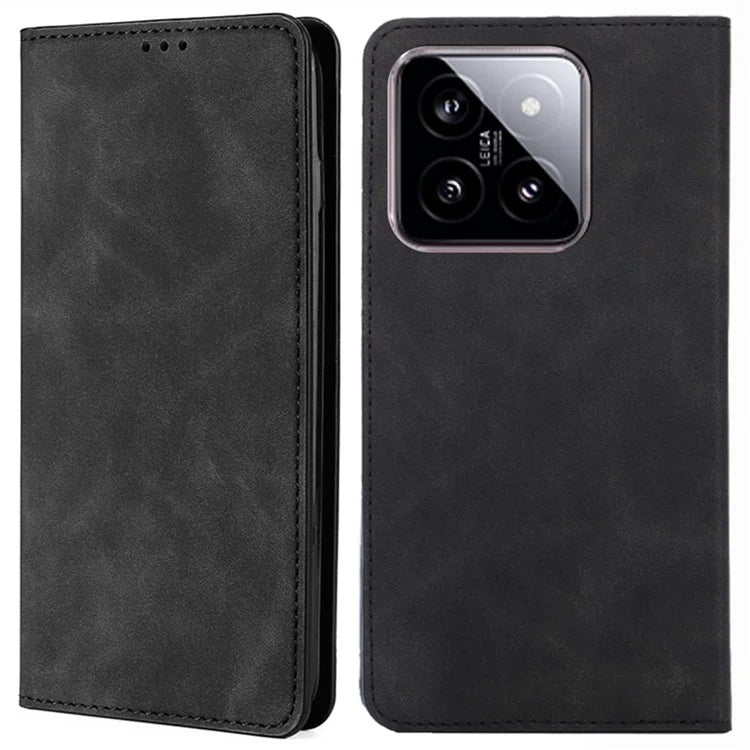 For Xiaomi 14 Case Leather Magnetic Phone Stand Shell Card Slots Mobile Phone Cover